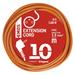 Predlžovací kábel 10 m / 1 zásuvka / oranžový / PVC / 250 V / 1,5 mm2 8592920154434