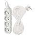 Predlžovací kábel 10 m / 4 zásuvky / biely / PVC / 1,5 mm2 8592920111765