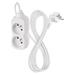 Predlžovací kábel 2 m / 2 zásuvka / biely / PVC / 1 mm2 8592920140307