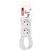 Predlžovací kábel 2 m / 2 zásuvka / biely / PVC / 1 mm2 8592920140307