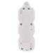 Predlžovací kábel 2 m / 2 zásuvky / s vypínačom / biely / PVC / 1 mm2 8592920140390