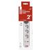 Predlžovací kábel 2 m / 3 zásuvky / s vypínačom / biely / 1×USB-A + 1×USB-C / 1,5 mm2 8592920132746
