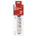 Predlžovací kábel 2 m / 3 zásuvky / s vypínačom / biely / 1×USB-A + 1×USB-C / 1,5 mm2 8592920132746