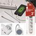 Predlžovací kábel 2 m / 3 zásuvky / s vypínačom / biely / 1×USB-A + 1×USB-C / 1,5 mm2 8592920132746