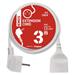 Predlžovací kábel 3 m / 1 zásuvka / biely / PVC / 1,5 mm2 8592920112359