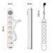 Predlžovací kábel 3 m / 5 zásuvky / s vypínačom / bielo-sivý / 1×USB-A + 1×USB-C / 1,5 mm2 8592920144992
