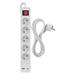 Predlžovací kábel 3 m / 5 zásuvky / s vypínačom / biely / 1×USB-A + 1×USB-C / 1,5 mm2 8592920132883