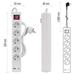 Predlžovací kábel 3 m / 5 zásuvky / s vypínačom / biely / 1×USB-A + 1×USB-C / 1,5 mm2 8592920132883