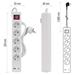 Predlžovací kábel 3 m / 5 zásuvky / s vypínačom / biely / 1×USB-A + 1×USB-C / 1,5 mm2 8592920132883