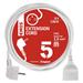 Predlžovací kábel 5 m / 1 zásuvka / biely / PVC / 1,5 mm2 8592920112380
