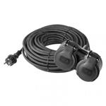 Predlžovací kábel gumový – 2 zásuvky, 10m, 3× 1,5mm2, IP44 8592920069783