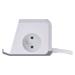 Predlžovací kábel - kocka 2 m / 2 zásuvky / biely / 2×USB-A + 1×USB-C+Qi / 1,5 mm2 8592920132807