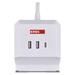 Predlžovací kábel - kocka 2 m / 2 zásuvky / biely / 2×USB-A + 1×USB-C+Qi / 1,5 mm2 8592920132807