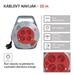 Predlžovací kábel na bubne 10 m / 4 zásuvky / červený / PVC / 230 V / 1 mm2 8592920134870
