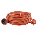 Predlžovací kábel – spojka, 20m, 3× 1,5mm, oranžový 8595025340795