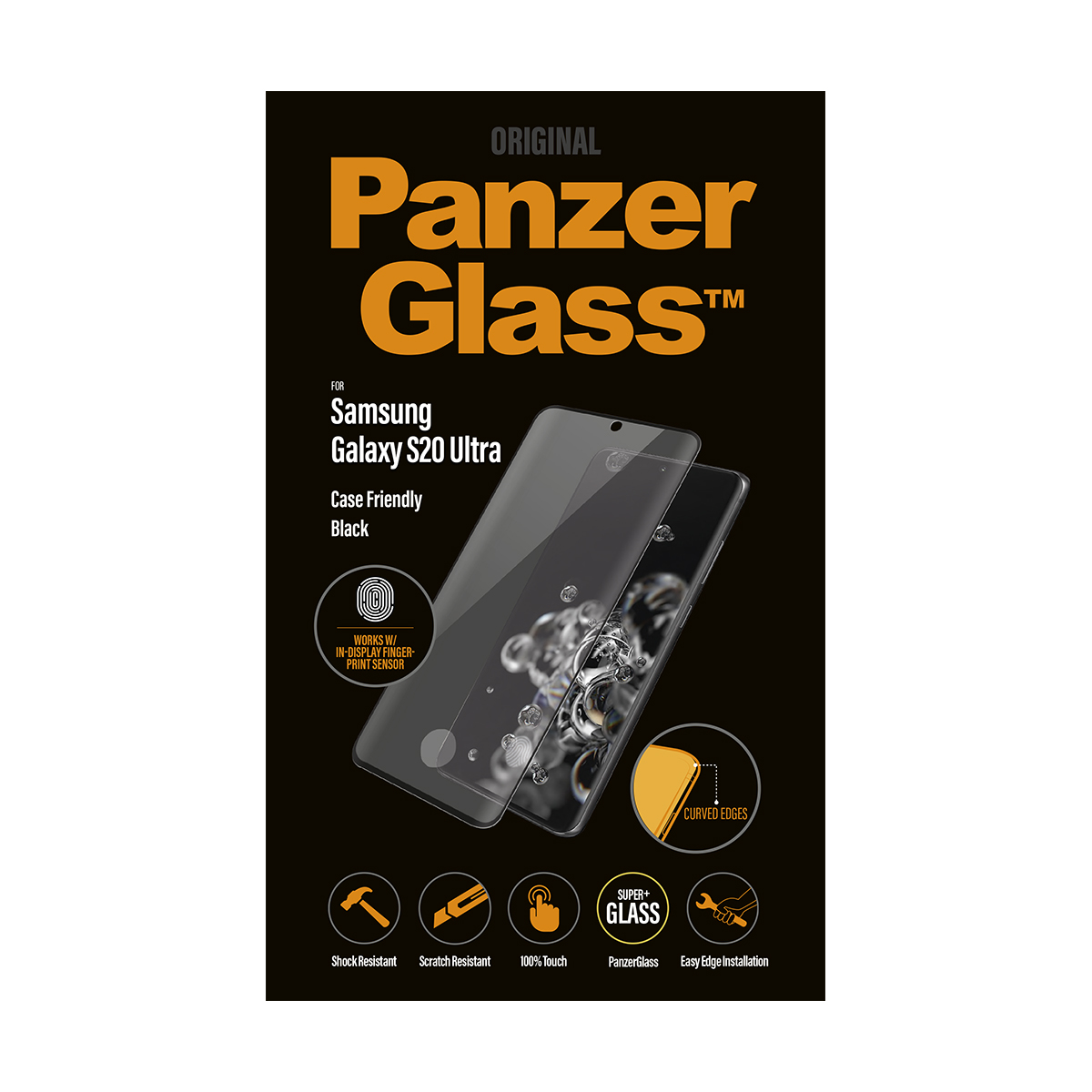 Prem Sam Gala S20Ultra cerne FingerPrint, PanzerGlass Premium pro Samsung Galaxy S20 Ultra cerne (F 7230
