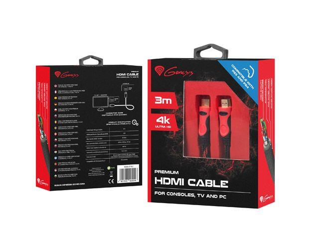 Prémiový HDMI 2.0 kabel pro PS4/PS3, 3M NKA-0787