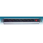 PremiumCord 19" PDU, 1.5U, 8x230V, 2m kabel Euro, vypínač PDU-F15G08S