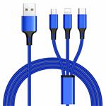 PremiumCord 3 in 1 USB kabel, 3 konektory USB typ C + micro USB + Lightning pro Apple, 1.2m ku31pow01