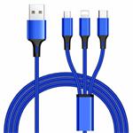PremiumCord 3 in 1 USB kabel, 3 konektory USB typ C + micro USB + Lightning pro Apple, 1.2m ku31pow01