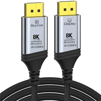 PremiumCord 8K Optický DisplayPort 1.4 přípojný kabel M/M, zlacené zastříknuté konektory, 20m kport14-20