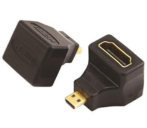 PremiumCord Adapter Micro HDMI Male na HDMI Female zahnutý do pravého úhlu 90° kphdma-24