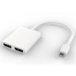PremiumCord adaptér mini DisplayPort - 2x DisplayPort, rozšíření + zrcadlení obrazu, 4K*2K@30Hz kportadm17