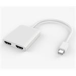 PremiumCord adaptér mini DisplayPort - 2x HDMI, rozšíření + zrcadlení obrazu, 4K*2K@30Hz kportadm18