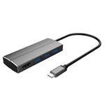 PREMIUMCORD Adaptér USB 3.1 Type-C male na HDMI female + 3x USB 3.0, aluminum ku31hdmi06