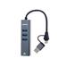 PremiumCord Adaptér USB-C a USB-A na Gigabit 10/100/1000Mbps + 3x USB 3.2 konektor ku31ether06