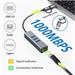 PremiumCord Adaptér USB-C a USB-A na Gigabit 10/100/1000Mbps + 3x USB 3.2 konektor ku31ether06
