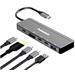 PremiumCord Adaptér USB-C na 4K@60Hz HDMI + 10G USB3.2 A + 10G 2x USB-C + PD ku31dock21