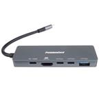 PremiumCord Adaptér USB-C na 4K@60Hz HDMI + 10G USB3.2 A + 10G 2x USB-C + PD ku31dock21