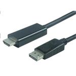 PremiumCord DisplayPort 1.2 na HDMI 2.0 kabel pro rozlišení 4Kx2K@60Hz, 3m kportadk04-03