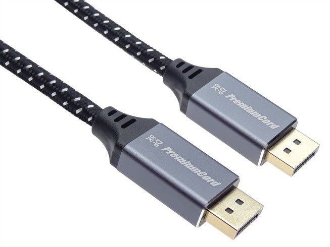 PremiumCord DisplayPort 1.4 8K prípojný kábel, kovové a pozlátené konektory, 2m kport10-02