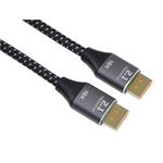 PremiumCord DisplayPort 2.1 kabel, 16K@60Hz,8K@120Hz,4K@240Hz,165Hz,144Hz kovové a zlacené konektory, 1,5m kport11-015