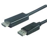PremiumCord DisplayPort na HDMI kabel 1m M/M kportadk01-01