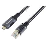 PremiumCord Ethernetový kabel USB-C na LAN RJ45 10/100/1000, 3m ku31net3