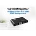 PremiumCord HDMI 2.0 splitter 1-2 porty, 4K/60Hz, FULL HD, 3D, HDR, EDID management khsplit2f