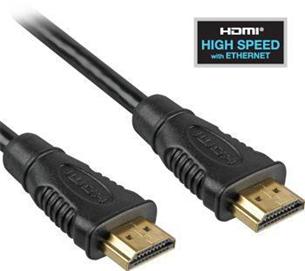 PremiumCord HDMI High Speed + Ethernet kabel, zlacené konektory, 2m