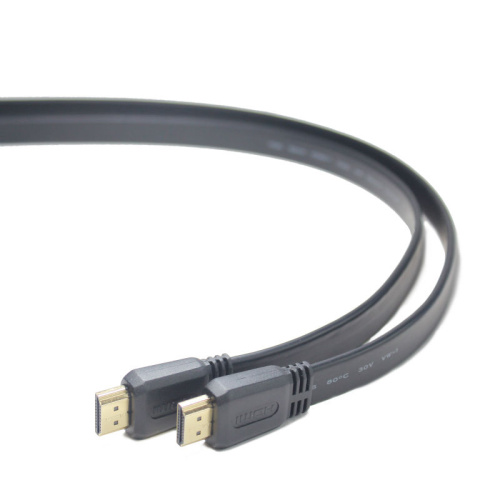 PremiumCord HDMI High Speed + Ethernet plochý kabel, zlacené konektory, 2m kphdmep2
