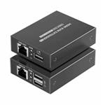 PremiumCord HDMI KVM extender 4K@30Hz a FULL HD 1080p na 70m s přenosem USB, khext70-8
