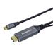 PremiumCord HDMI2.0 na USB-C kabel pro monitory s USB-C konektorem, 4K@60Hz,1080p Aluminium 2m ku31hdmi25