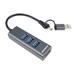 PremiumCord Hub 5G SuperSpeed, USB-C a USB-A na 4x USB-A 3.2 Gen 1 ku31hub13