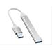 PremiumCord Hub USB3.2 A na USB3.2 A + 3x USB2.0 A, SuperSpeed 5Gbps, hliníkové púzdro ku3hub4a