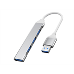 PremiumCord Hub USB3.2 A na USB3.2 A + 3x USB2.0 A, SuperSpeed 5Gbps, hliníkové púzdro ku3hub4a