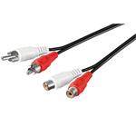 PremiumCord Kabel 2x Cinch-2x Cinch, M/F 15m kjackcmf2-15