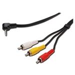 PREMIUMCORD Kabel audio/video 3,5mm Jack 4pin - 3x Cinch 1,5m (M/M)