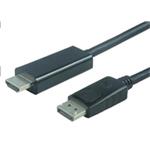 PREMIUMCORD Kabel DisplayPort 1.2 na HDMI 2.0, pro rozlišení 4Kx2K@60Hz, 1m kportadk04-01