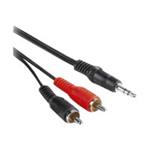 PremiumCord Kabel Jack 3.5mm-2xCINCH M/M 3m